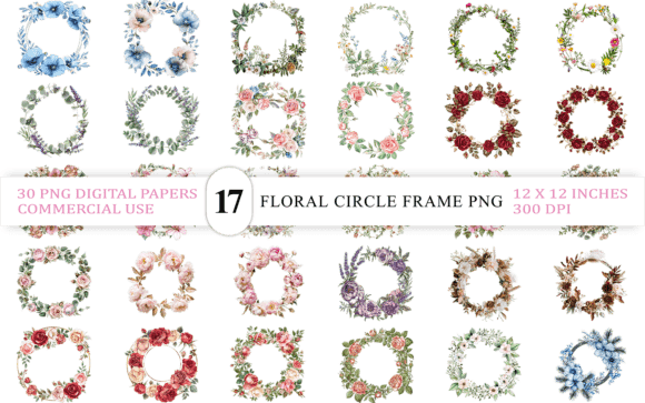 Download Feminine Floral Circle Frame - Premium Resources